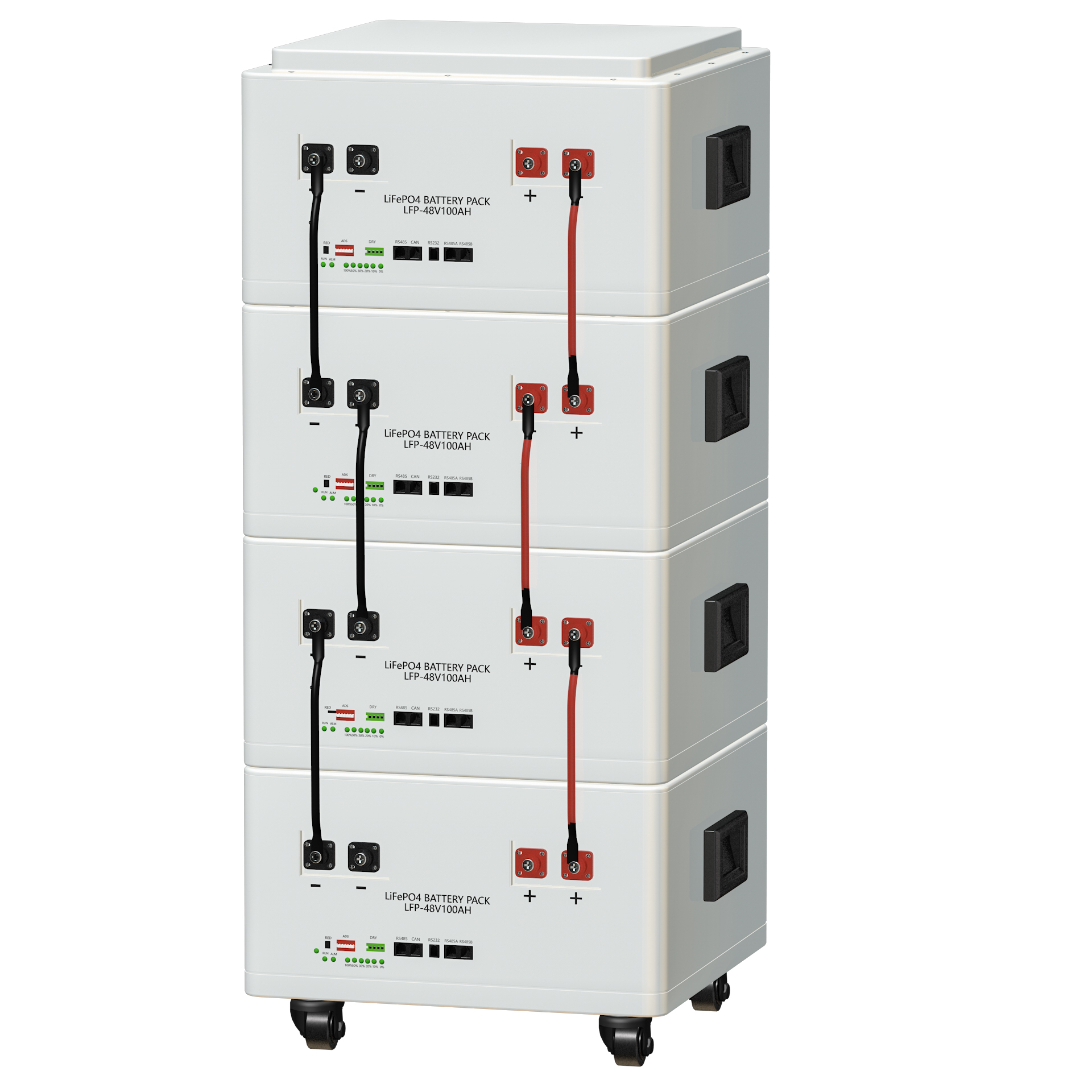 High-Capacity 48V 400Ah Stacked LiFePO4 Battery Pack for Home Solar Energy Storage - Image 2