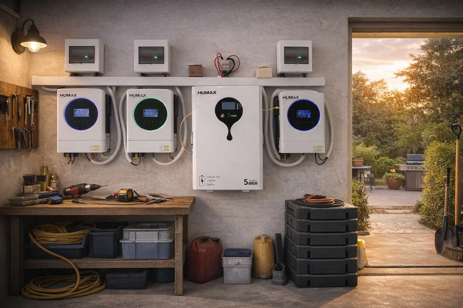 HUMAX 5kWh LiFePO4 Home Battery Storage | Smart Solar Backup Power Block - Image 3